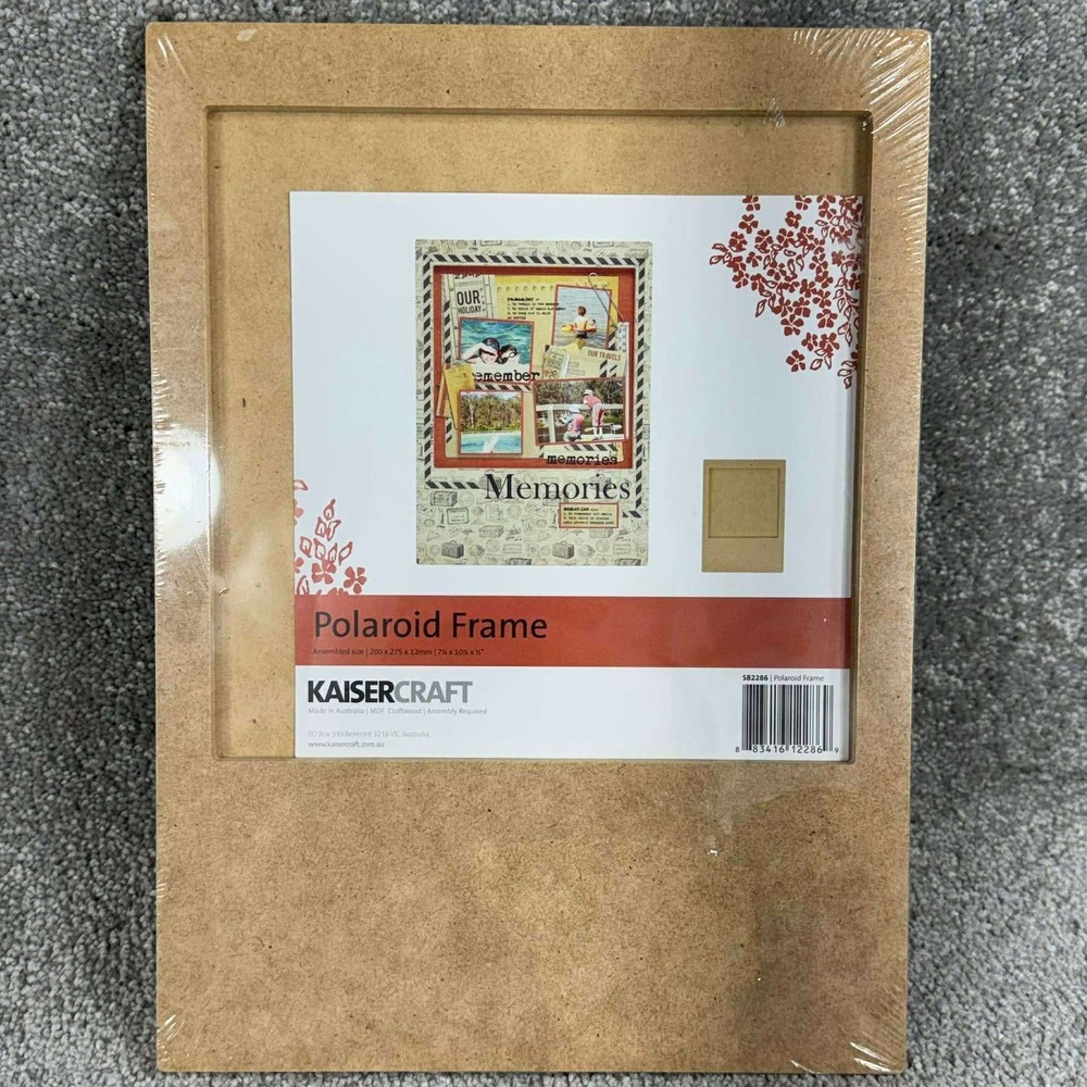 Kaisercraft Polaroid Frame Tan MDF‎ Craftwood SB2286 Home Decor